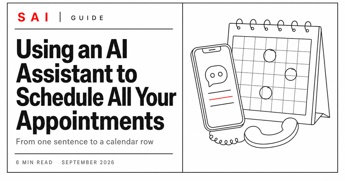 Line drawing of a smartphone beside a wall calendar with three circled appointment dates