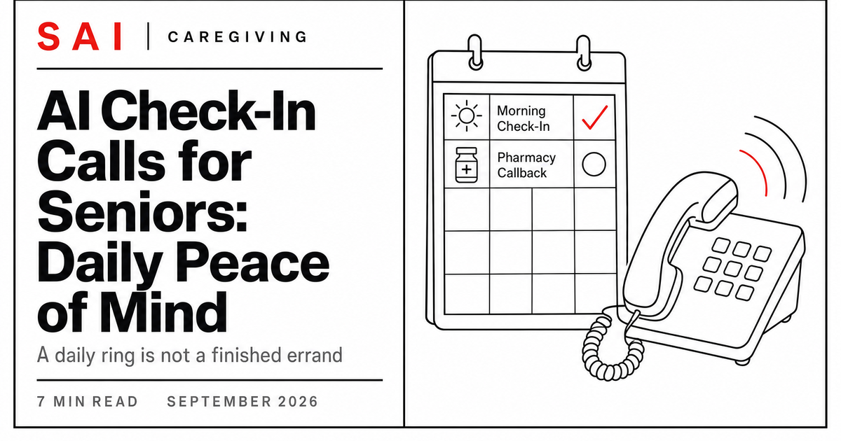 Line drawing of a ringing wall telephone next to a kitchen calendar
